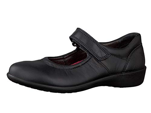 RICOSTA Mädchen Riemchenballerinas Beth, WMS: Mittel, Kinderschuhe Spielen Freizeit leger Mary-Jane Klettverschluss Kommunion,schwarz,34 EU / 2 UK von RICOSTA