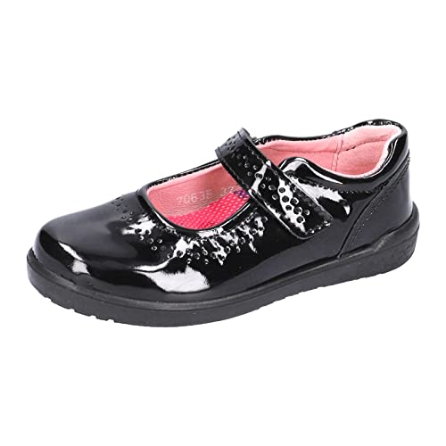 RICOSTA Mädchen Riemchenballerinas Lillia,Kinder Flats,WMS:Mittel,Ausgehschuhe,Abendschuhe,Slip-ons,spangenballerinas,Schule,schwarz (093),28 EU von RICOSTA