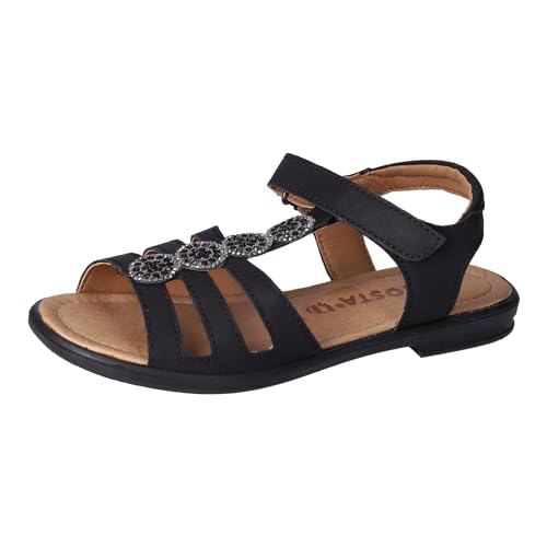 RICOSTA Mädchen Riemchensandalen ANA, Kinder Sandalen, Weite: Mittel, Strandschuhe, Sandaletten, Sommersandalen, bequem, flach, schwarz (090), 31 EU von RICOSTA