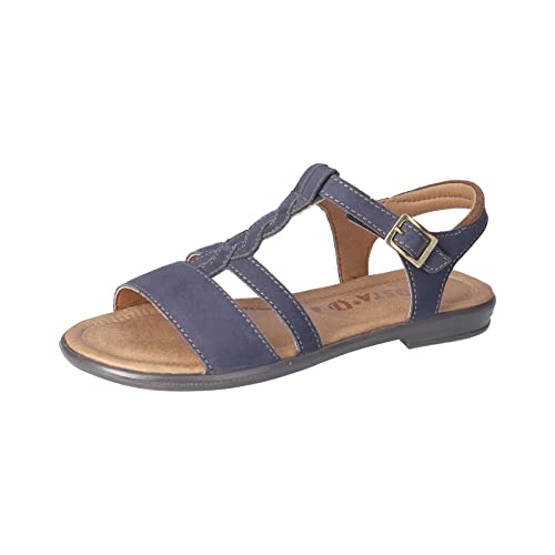 RICOSTA Mädchen Riemchensandalen Alena,Kinder Sandalen,WMS:Mittel,Freizeitschuhe,offene Schuhe,Sandaletten,Sommersandalen,Nautic (170),35 EU von RICOSTA