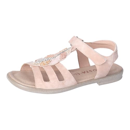RICOSTA Mädchen Riemchensandalen Amelie, Kinder Sandalen, Weite: Mittel, Sandaletten, Sommersandalen, bequem, flach, Sommerschuhe, Nude (610), 35 EU von RICOSTA