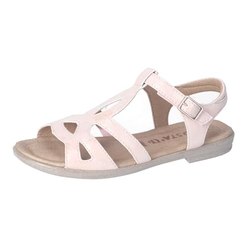 RICOSTA Mädchen Riemchensandalen BECCA, Kinder Sandalen, Weite: Mittel, freizeitschuhe, offene schuhe, strandschuhe, sandaletten, nude (320), 34 EU von RICOSTA