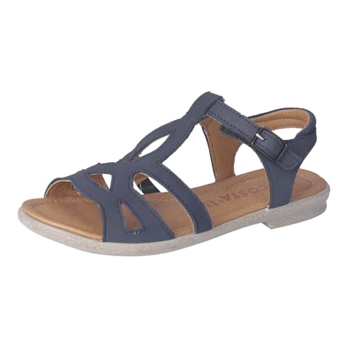 RICOSTA Mädchen Riemchensandalen Becca, Kinder Sandalen, Weite: Mittel, Sandaletten, Sommersandalen, flach, Sommerschuhe, Nautic (170), 31 EU von RICOSTA