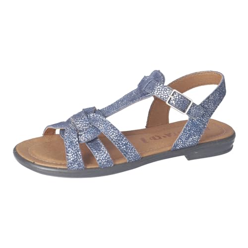 RICOSTA Mädchen Riemchensandalen BIRTE, Kinder Sandalen, Weite: Mittel, Freizeitschuhe, offene Schuhe, Strandschuhe, Sandaletten, Nautic (180), 38 EU von RICOSTA