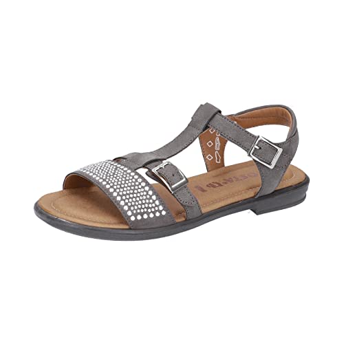 RICOSTA Mädchen Riemchensandalen Bella,Kinder Sandalen,WMS:Mittel,offene Schuhe,Strandschuhe,Sandaletten,Sommersandalen,Meteor (480),35 EU von RICOSTA