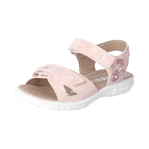 RICOSTA Mädchen Riemchensandalen CORA,Kinder Sandalen,WMS:Mittel,sandaletten,sommersandalen,bequem,flach,kinderschuhe,nude (610),30 EU von RICOSTA