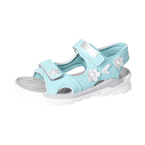 RICOSTA Mädchen Riemchensandalen Carmen,Kinder Sandalen,WMS:Mittel,waschbar,offene Schuhe,Strandschuhe,Sandaletten,bequem,Frozen (520),35 EU von RICOSTA