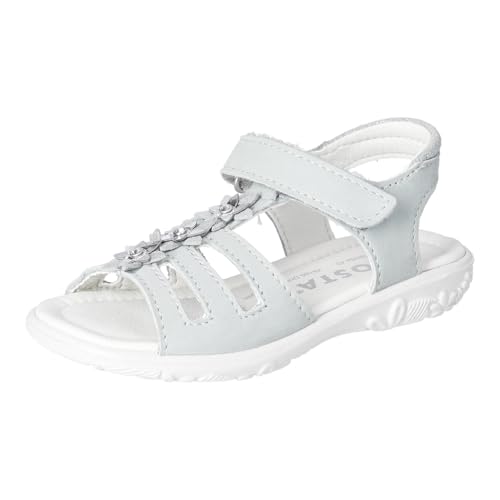 RICOSTA Mädchen Riemchensandalen Cleo, Kinder Sandalen, Weite: MITTEL, flach, Sommerschuhe, Freizeitschuhe, offene Schuhe, Strandschuhe, Ice (511), 28 EU von RICOSTA