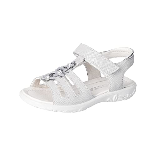 RICOSTA Mädchen Riemchensandalen Cleo,Kinder Sandalen,WMS:Mittel,Freizeitschuhe,offene Schuhe,Sandaletten,Sommersandalen,hellgrau (810),24 EU von RICOSTA