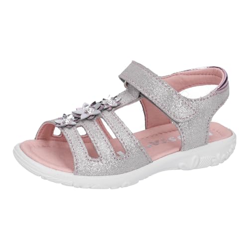 RICOSTA Mädchen Sandalen Cleo, Kinder Sommerschuhe, Weite: Mittel, Sandaletten, Klettverschluss, Freizeitschuhe, Graphit (450), 24 EU von RICOSTA