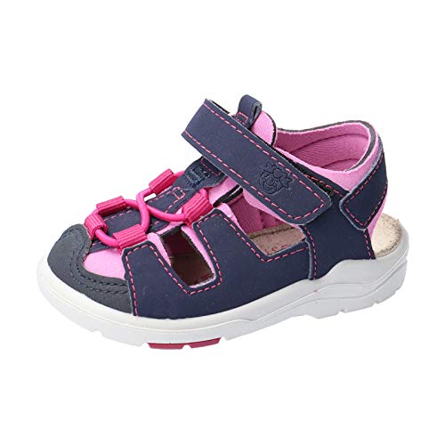 RICOSTA Mädchen Riemchensandalen Gery von Pepino, Weite: Mittel (WMS),waschbar, toben Spielen verspielt detailreich,Nautic/rosada,24 EU / 7 Child UK von RICOSTA