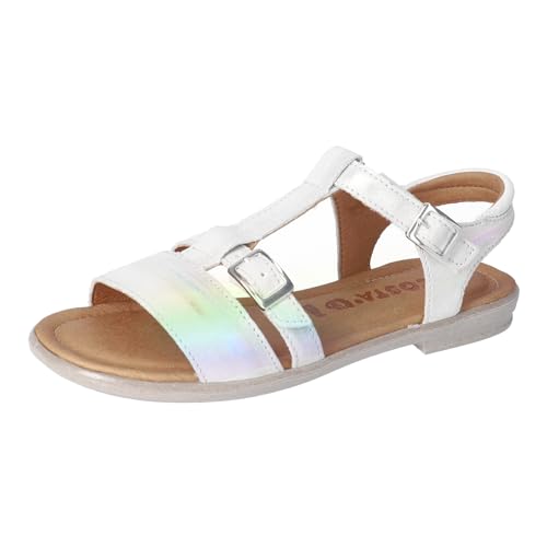 RICOSTA Mädchen Riemchensandalen KALJA, Kinder Sandalen, Weite: Mittel, bequem, flach, sommerschuhe, freizeitschuhe, offene schuhe, bianco (810), 42 EU von RICOSTA