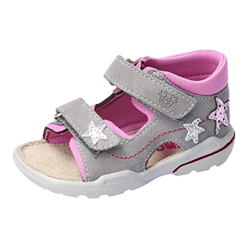 RICOSTA Mädchen Riemchensandalen Kittie von Pepino, Weite: Mittel (WMS),waschbar, Kinder Kids Maedchen Kinderschuhe,Graphit/rosada,26 EU / 8 Child UK von RICOSTA