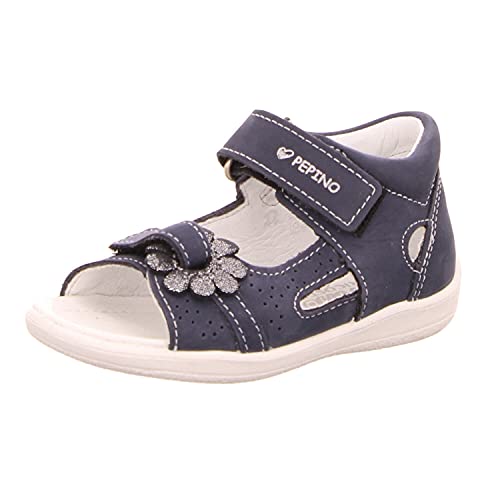 RICOSTA Mädchen Riemchensandalen Silvi von Pepino, Weite: Mittel (WMS), Kinder Kids Kinderschuhe toben Spielen leger,Nautic,20 EU / 4 Child UK von RICOSTA