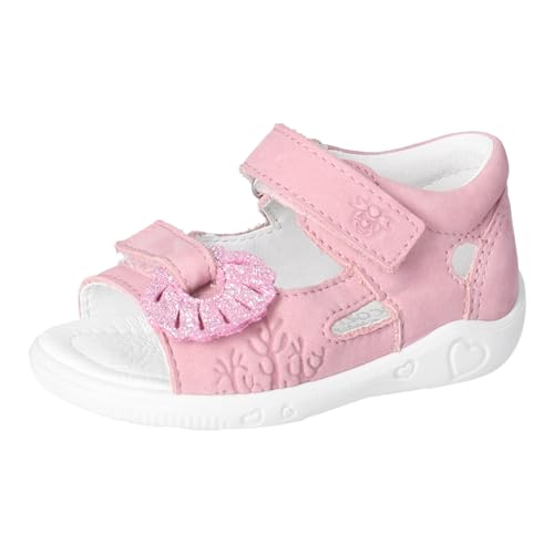 RICOSTA Mädchen Riemchensandalen Sylvie, Baby und Kleinkinder Lauflernschuhe, Weite: MITTEL, offene Schuhe, Strandschuhe, Mallow/rosada (330), 19 EU von RICOSTA