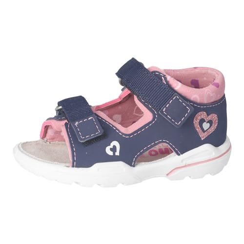 RICOSTA Mädchen Sandalen Kittie, Kinder Lauflernschuhe, Weite: Mittel, Strandschuhe, Outdoorsandalen, Halbschuhe, Nautic/Mallow (180), 24 EU von RICOSTA