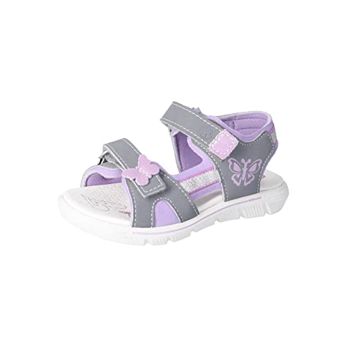 RICOSTA Mädchen Sandalen SINA,Kinder Sommerschuhe,WMS:Mittel,Freizeitschuhe,offene Schuhe,Strandschuhe,Graphit/Blueberry (450),31 EU von RICOSTA
