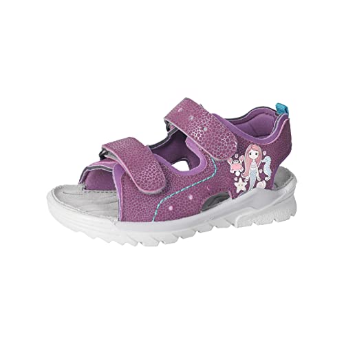 RICOSTA Mädchen Sandalen SURF,Kinderschuhe,WMS:Mittel,Freizeitschuhe,offene Schuhe,Strandschuhe,Outdoorsandalen,Merlot/Cassis (380),32 EU von RICOSTA