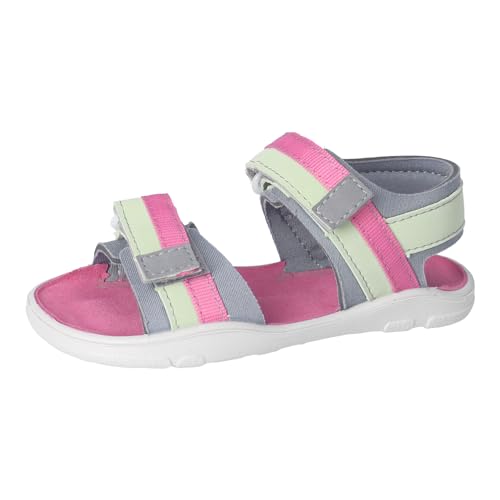 RICOSTA Mädchen Sandalen SYDNEY, Kinder Sommerschuhe, Weite: Mittel, Barfuß-Schuh,vegan, offene schuhe, strandschuhe, avocado/grau/pink (520), 25 EU von RICOSTA