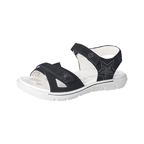 RICOSTA Mädchen Sandalen Senna,Kinderschuhe,WMS:Mittel,Klettverschluss,Kinderschuhe,Sommerschuhe,Freizeitschuhe,schwarz (090),28 EU von RICOSTA