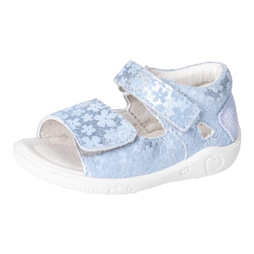 RICOSTA Mädchen Sandalen TAYA, Baby und Kleinkinder Lauflernschuhe, Weite: Mittel, klettverschluss, freizeitschuhe, blue/himmel (121), 22 EU von RICOSTA