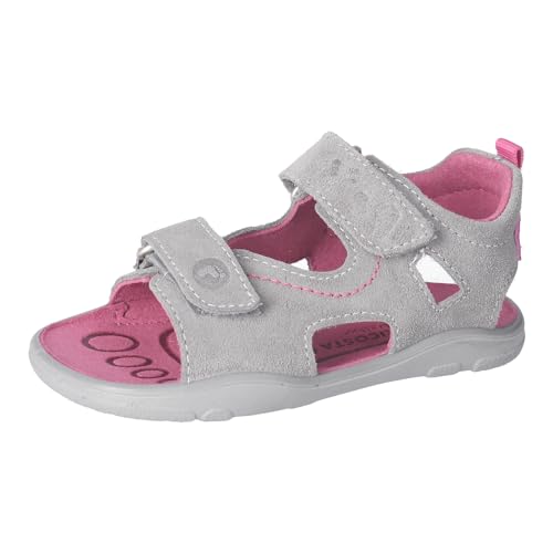 RICOSTA Mädchen Sandalen YORK, Kinder Sommerschuhe, Weite: Mittel, Barfuß-Schuh, freizeitschuhe, offene schuhe, strandschuhe, graphit/rosa (450), 27 EU von RICOSTA