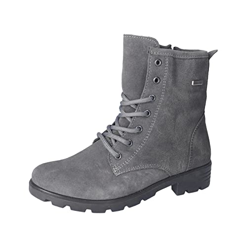 RICOSTA Mädchen Schnürstiefeletten DISERA,Kinder Stiefeletten,WMS:Mittel,lose Einlage, TEX,schnürboots,Winterschuhe,Carbon (490),39 EU von RICOSTA