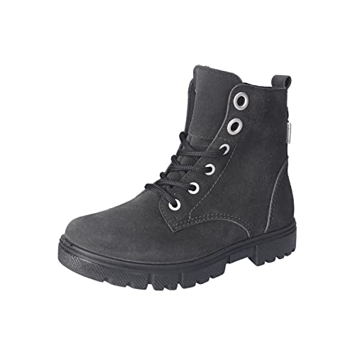 RICOSTA Mädchen Schnürstiefeletten Suri,Kinder Stiefeletten,WMS:Mittel,lose Einlage, TEX,uebergangsstiefel,warm,Boots,Asphalt (490),36 EU von RICOSTA