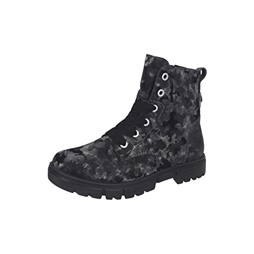 RICOSTA Mädchen Schnürstiefeletten Suri,Kinder Stiefeletten,WMS:Mittel,lose Einlage, TEX,uebergangsstiefel,warm,Boots,Asphalt (491),37 EU von RICOSTA