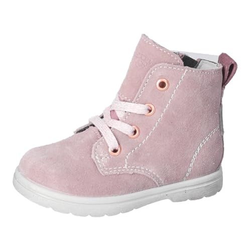 RICOSTA Mädchen Stiefel ILVY, Kinder Lauflernschuhe, Weite: Mittel, lose Einlage, Sympatex, schnürstiefel, Booties, Leder, Malve (310), 23 EU von RICOSTA