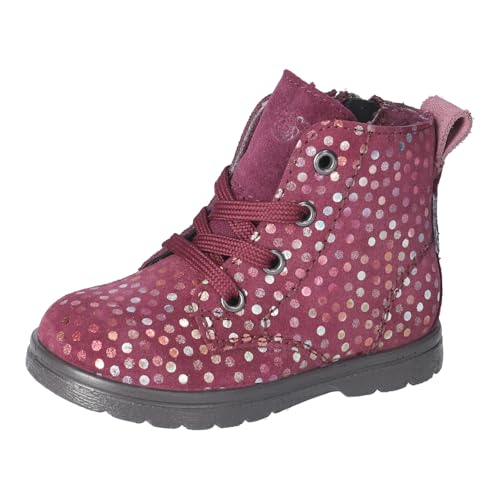 RICOSTA Mädchen Stiefel ILVY, Kinder Lauflernschuhe, Weite: Mittel, lose Einlage, Sympatex, schnürstiefel, Booties, Leder, Merlot (381), 28 EU von RICOSTA