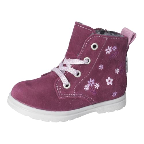 RICOSTA Mädchen Stiefel ISI, Kinder Lauflernschuhe, Weite: Mittel, lose Einlage, Sympatex, schnürstiefel, Booties, Leder, Merlot (380), 24 EU von RICOSTA