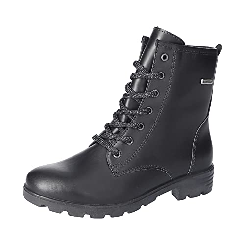 RICOSTA Mädchen Stiefeletten DISERA, Weite: Mittel (WMS),lose Einlage, TEX,schnürboots,Winterstiefeletten,warm,Kids,schwarz (094),33 EU / 1 UK von RICOSTA