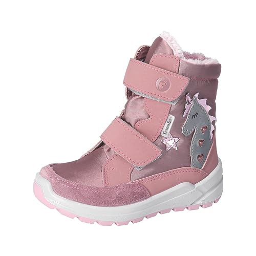 RICOSTA Mädchen Winterstiefel ANNIKA,Kinder Boots,WMS:Weit,lose Einlage,Sympatex,Blinklicht,gefüttert,wasserdicht,warm,sucre/candy (320),32 EU von RICOSTA