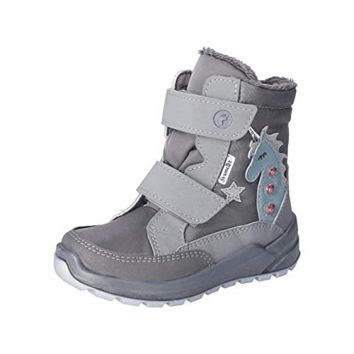 RICOSTA Mädchen Winterstiefel Annika,Kinder Boots,WMS:Mittel,lose Einlage,Sympatex,Blinklicht,Winterboots,warm,Graphit/Patina (450),28 EU von RICOSTA