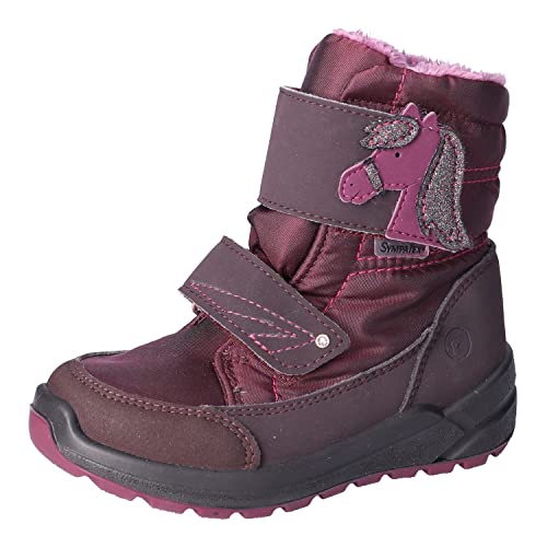 RICOSTA Mädchen Winterstiefel GAREI,Kinder Boots,WMS:Mittel,lose Einlage,Sympatex,waschbar,Outdoor-Kinderschuhe,gefüttert,brombeer (380),30 EU von RICOSTA