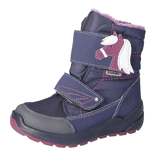 RICOSTA Mädchen Winterstiefel GAREI,Kinder Boots,WMS:Weit,lose Einlage,Sympatex,waschbar,Outdoor-Kinderschuhe,gefüttert,Nautic/Marine (170),25 EU von RICOSTA