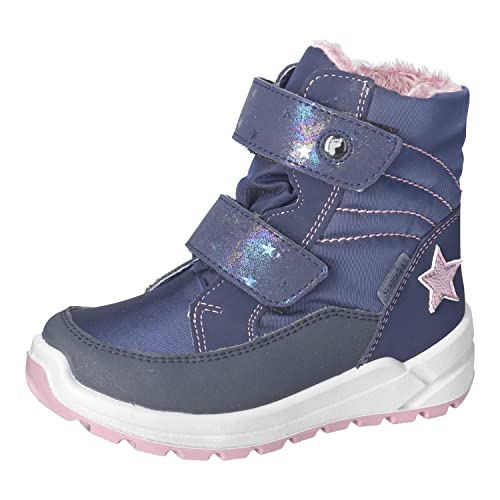 RICOSTA Mädchen Winterstiefel GISA, Kinder Boots, Weite: Mittel, lose Einlage, Sympatex, vegan, gefüttert, wasserdicht, Nautic/Marine (170), 28 EU von RICOSTA