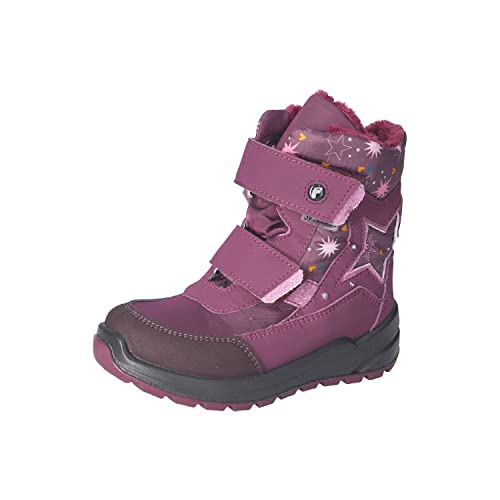 RICOSTA Mädchen Winterstiefel GLORI,Kinder Boots,WMS:Mittel,lose Einlage,Sympatex,Blinklicht,warm,gefüttert,wasserdicht,merlot (380),26 EU von RICOSTA