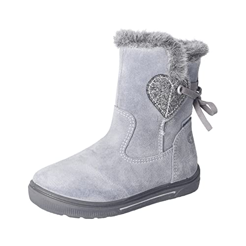 RICOSTA Mädchen Winterstiefel Heart,Kinder Boots,WMS:Mittel,lose Einlage, TEX,Outdoor-Kinderschuhe,wasserdicht,warm,calcit (120),29 EU von RICOSTA