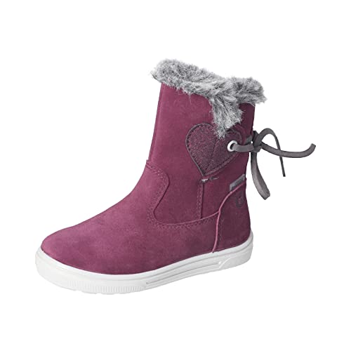 RICOSTA Mädchen Winterstiefel Heart,Kinder Boots,WMS:Mittel,lose Einlage, TEX,Outdoor-Kinderschuhe,gefüttert,Merlot (380),31 EU von RICOSTA