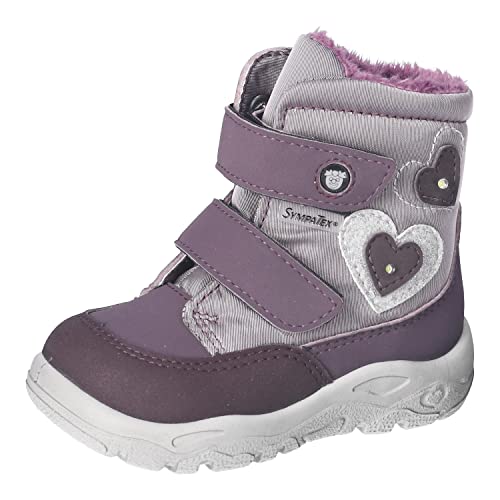 RICOSTA Mädchen Winterstiefel Maddi,Kinder Lauflernschuhe,WMS:Mittel,lose Einlage,Sympatex,Blinklicht,wasserdicht,dolcetto/Purple (340),25 EU von RICOSTA