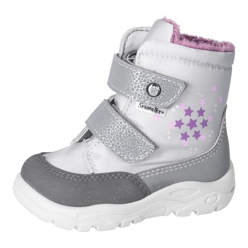 RICOSTA Mädchen Winterstiefel Milena, Kinder Lauflernschuhe, Weite: Mittel, lose Einlage, Sympatex, vegan, wasserdicht, Graphit/Silber (420), 24 EU von RICOSTA