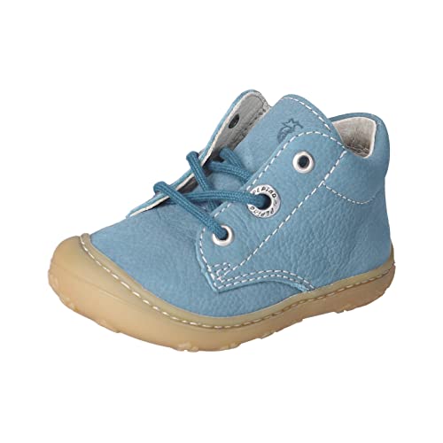 RICOSTA Unisex - Baby Lauflernschuhe Cory,Kinder Boots,WMS:Mittel,lose Einlage,terracare,schnürstiefel,Booties,Leder,Pavone (130),19 EU von RICOSTA