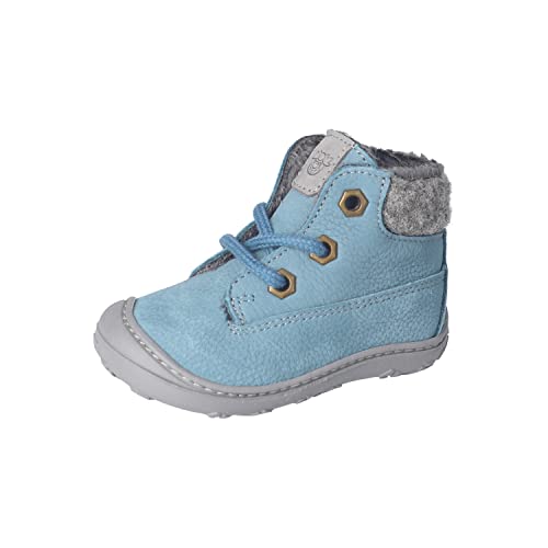 RICOSTA Unisex - Baby Stiefel TARY,Kinder Lauflernschuhe,WMS:Mittel,lose Einlage,terracare,schnürstiefel,booties,leder,pavone (140),21 EU von RICOSTA