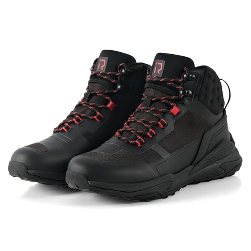RIDEIRON Motorradschuhe Herren Wasserdichte Rutschfeste Motorradstiefel Atmungsaktive Street Casual Motorrad reitstiefel mit Schnürsenkelaufbewahrung Knöchelstütze Schaltpolster Schwarz 43 RIDEIRON Motorradschuhe Herren Wasserdichte Rutschfeste Motorradstiefel Atmungsaktive Street Casual Motorrad reitstiefel mit Schnürsenkelaufbewahrung Knöchelstütze Schaltpolster Schwarz 43 von RIDEIRON