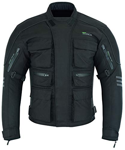 RIDEX Motorradjacke für Herren, CJ1, Schutzjacke, wasserdicht, Herren, Schwarz , xl von RIDEX