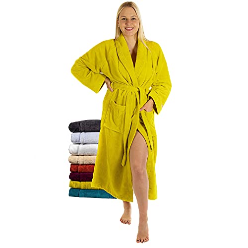 RIEMTEX Bademantel Damen und Herren flauschiger Morgenmantel Baumwolle Bamboo & Microfaser Made in Austria (Kiwi, XL) von RIEMTEX