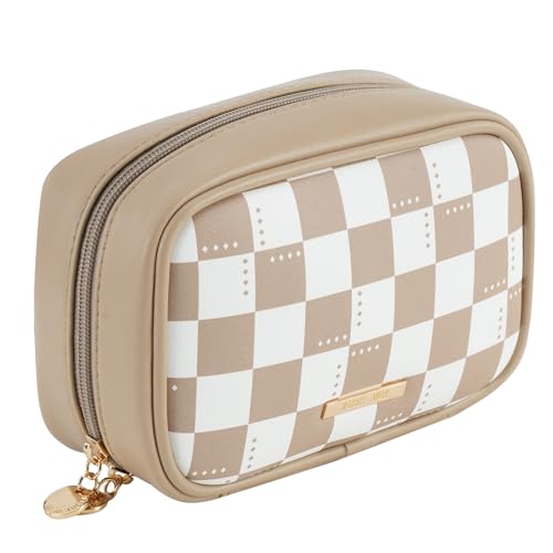 RIGHT AWAY Make-up-Tasche, Reise-Kosmetiktasche, Organizer mit Reißverschluss, wasserdichte Kulturbeutel, Make-up-Tasche für Geldbörse, kleine Make-up-Tasche und Koffer mit Fächern für Damen und von RIGHT AWAY