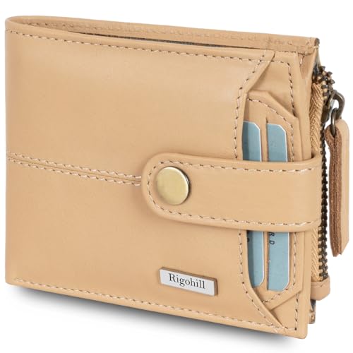 RIGOHILL Doger Herren-Ledergeldbörse | Ledergeldbörse für Herren | RFID-Herren-Geldbörse, Düne, Casual RIGOHILL Doger Herren-Ledergeldbörse | Ledergeldbörse für Herren | RFID-Herren-Geldbörse, Düne, Casual von RIGOHILL